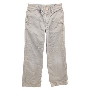 Vineyard Vines Chino Pants Boys Khaki Beige Flat Front Cotton Adjustable Sz 5/6